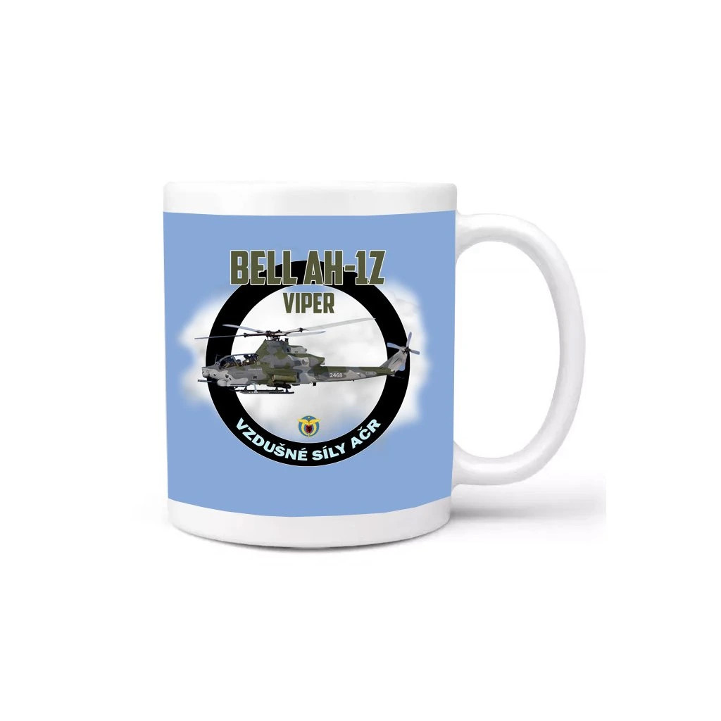 Hrnček Striker Vrtuľník Bell AH-1Z Viper - modrý-biely