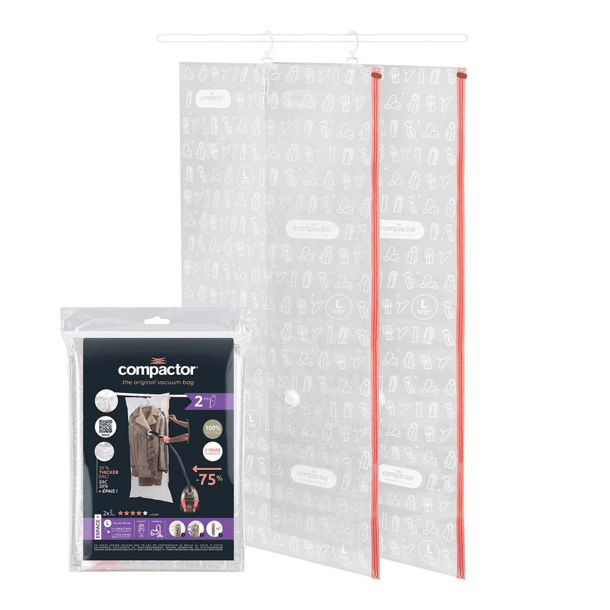 Súprava vákuových vreciek Compactor Espace L, 70 x145 cm, 2 ks, 2 ks