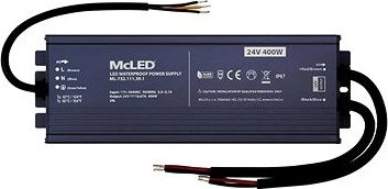 McLED Napájací zdroj longevity 400 W, DC24V/16.67A, IP67, hliníkový