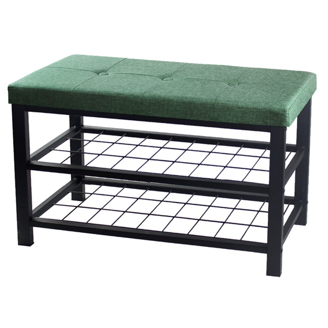 Autronic BOTNÍK s polstrovaným sedadlom v zelenej farbe