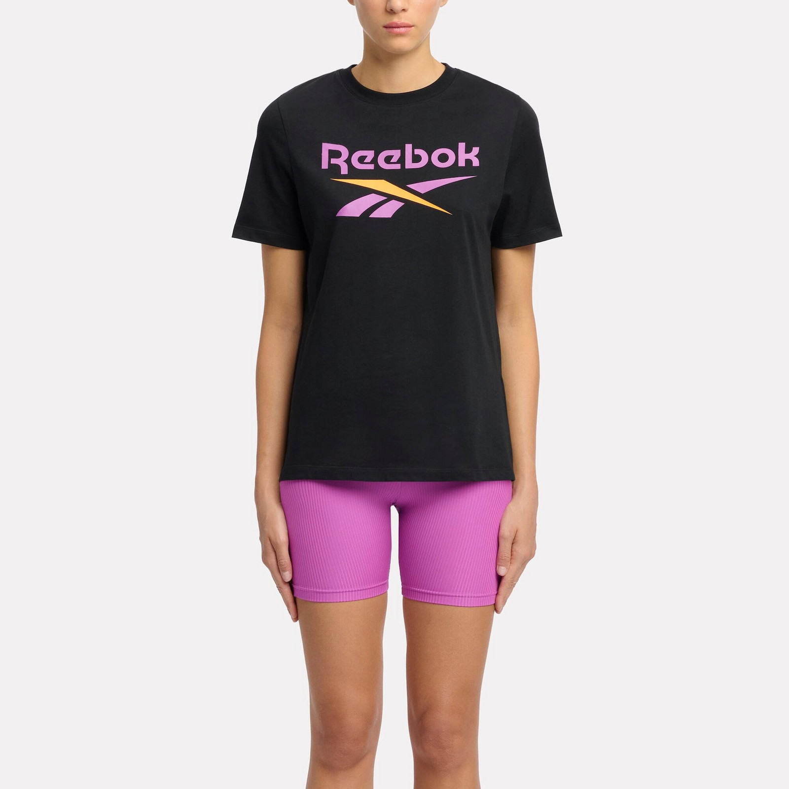 Reebok dámske fitness tričko čierno-ružové