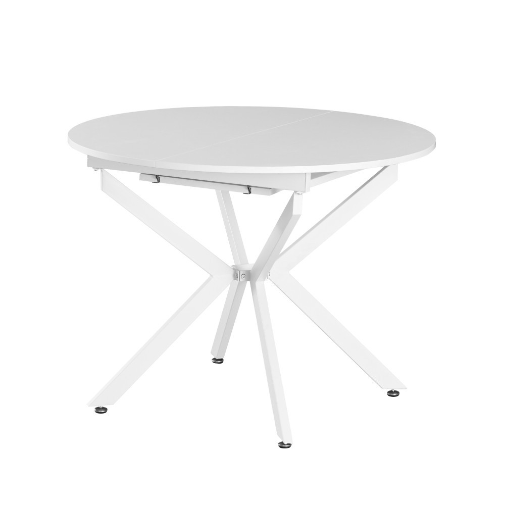 KONDELA Abero Typ 1 rozkladací jedálenský stôl biela