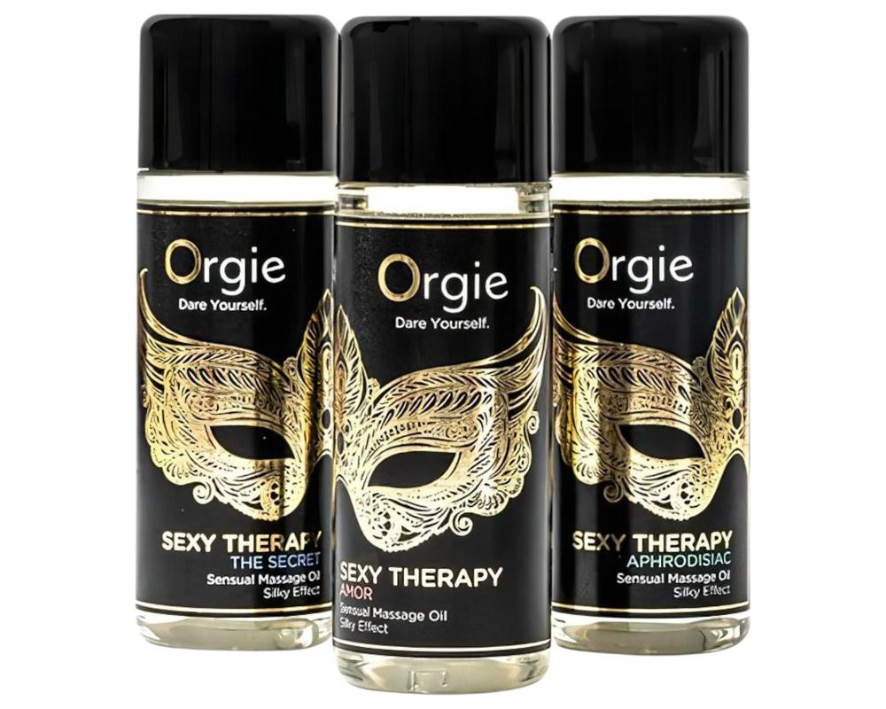 Orgie Sexy Therapy - zmyselný masážny olej set (3x30ml)