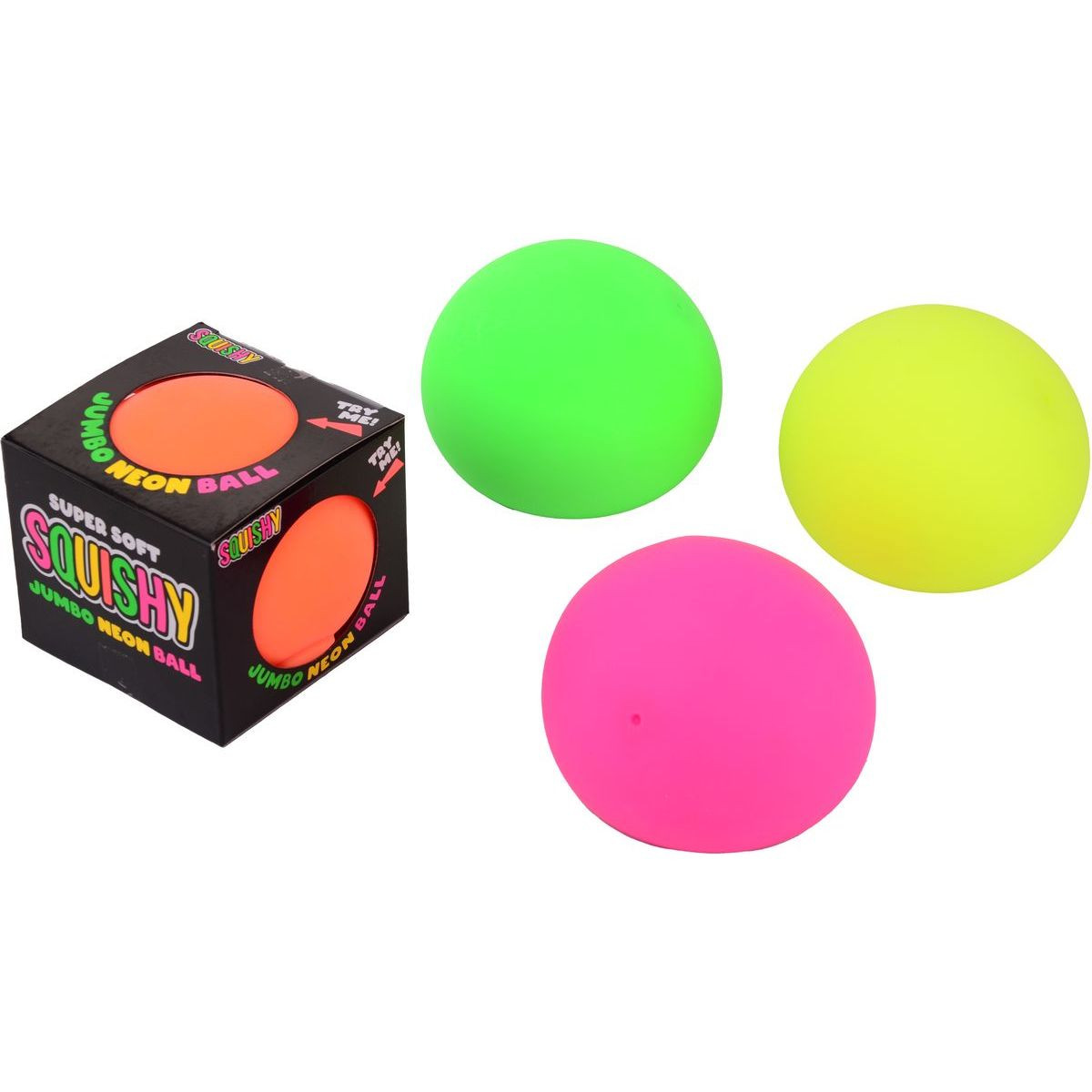 Stláčacia loptička Jumbo neón 10 cm