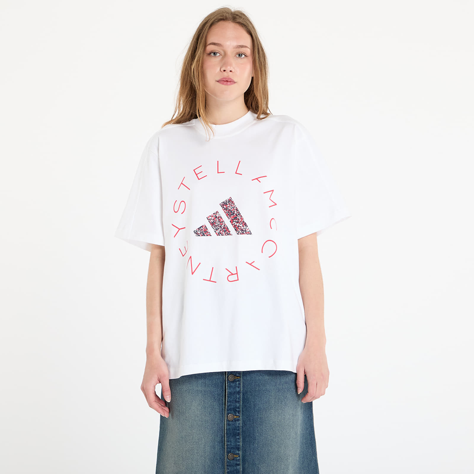 Tričko adidas by Stella Mccartney Loose Graphic Tee White/ White M