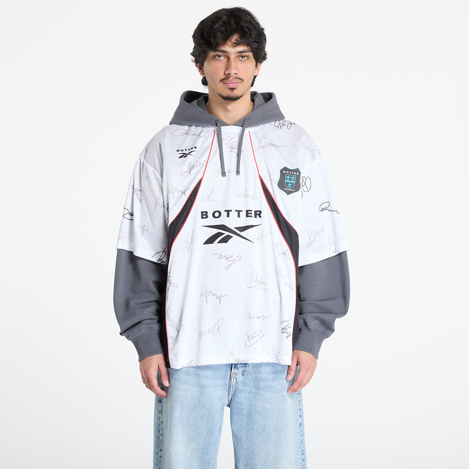 Mikina Reebok x Botter LTD Soccer Hybrid Hoodie Autograph Print S