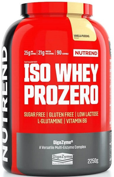 Nutrend iso whey prozero 2250g - vanilkový puding + bcaa liquid 1000