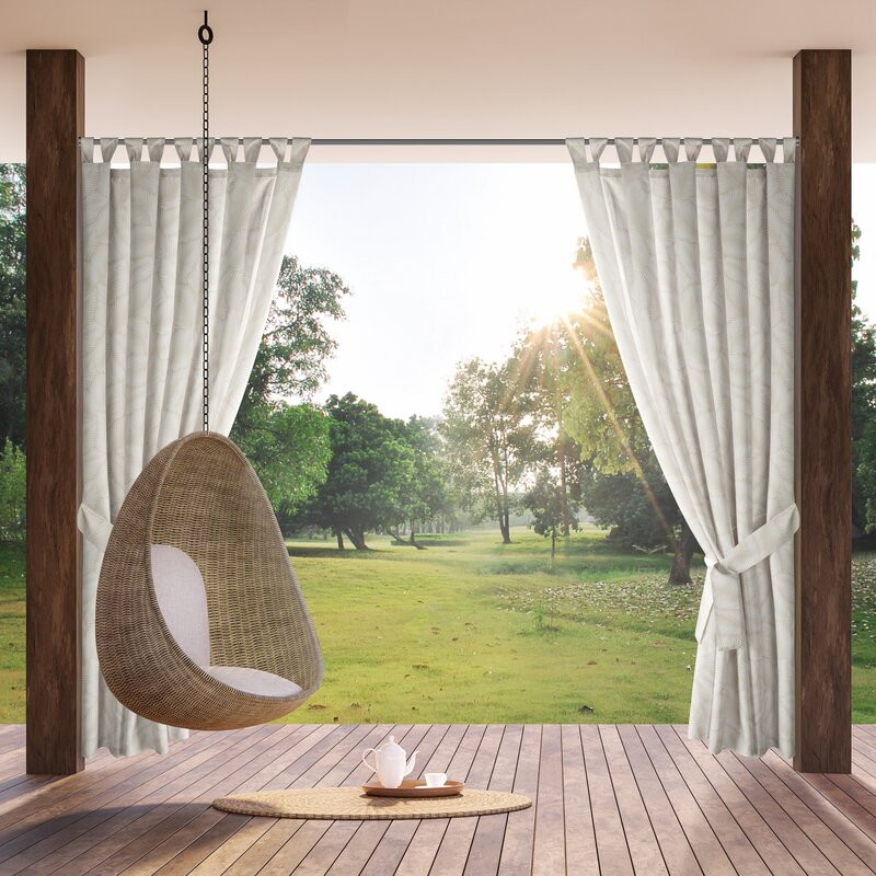 ArtFir Záves na terasu GARDEN 3 PU | biela/béžová 155 x 240 cm