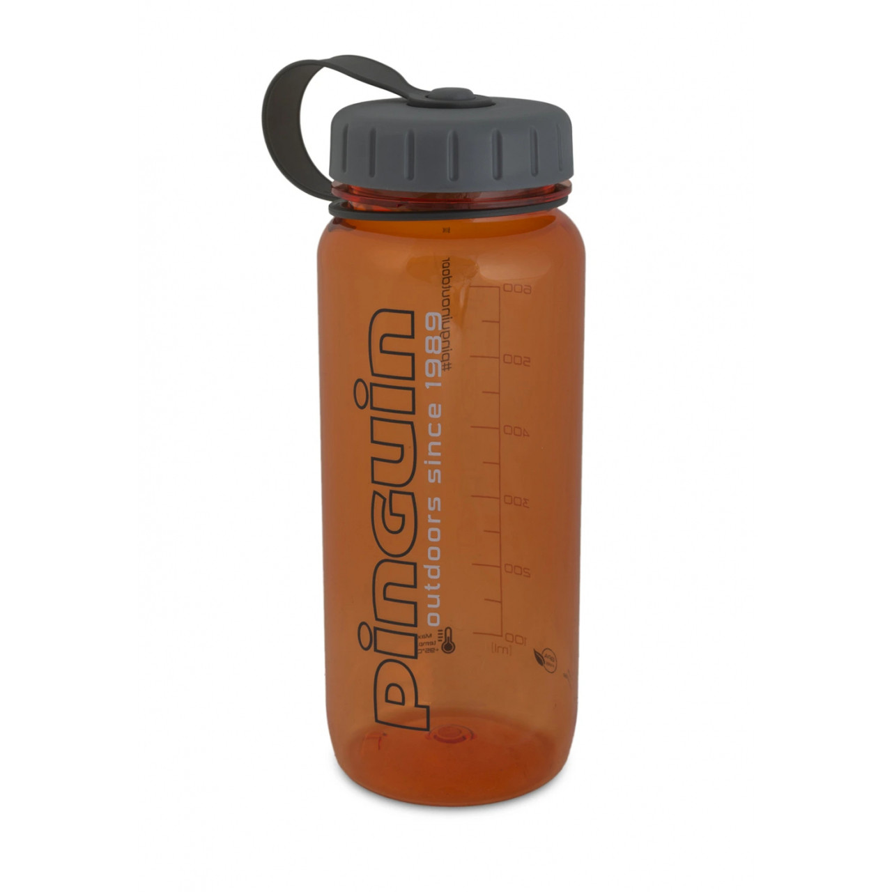 Fľaša Pinguin Tritan Slim Bottle 0,65 l - oranžová