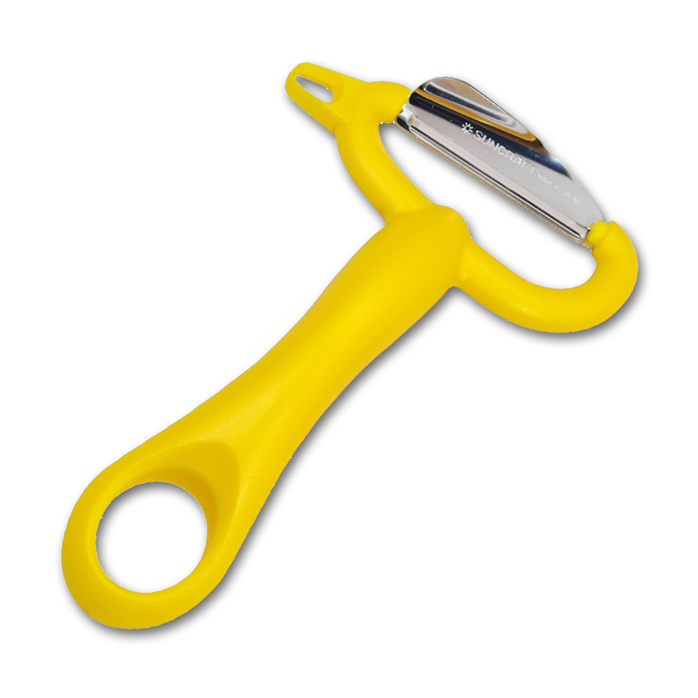 Extra ostrá škrabka z nerezovej ocele Suncraft Fit Peeler - žltá
