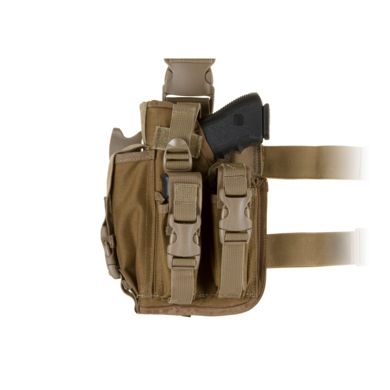 Taktický stehenný nosič Invader Gear SOF Holster pre ľavákov - coyote