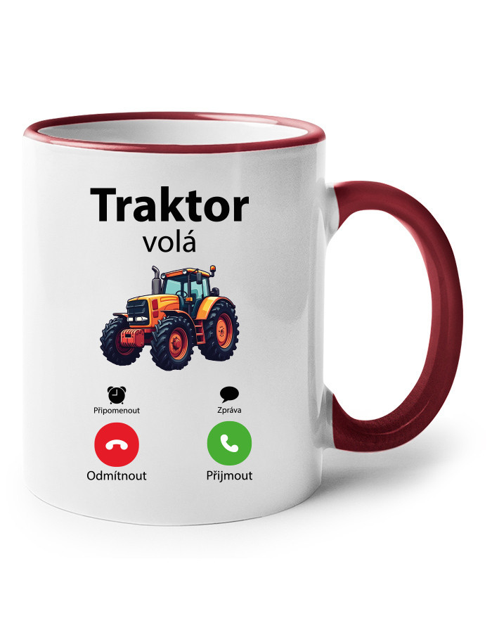 Keramický hrnček Traktor volá