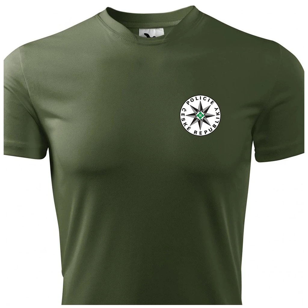 Tričko funkčné Striker znak Polícia Českej republiky - olivové, M
