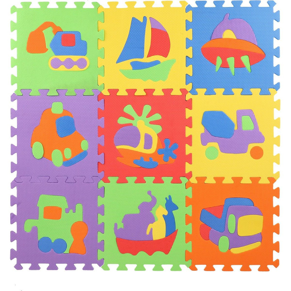 Penové puzzle Dopravné prostriedky 29 x 29 x 1 cm 10ks vo fólii