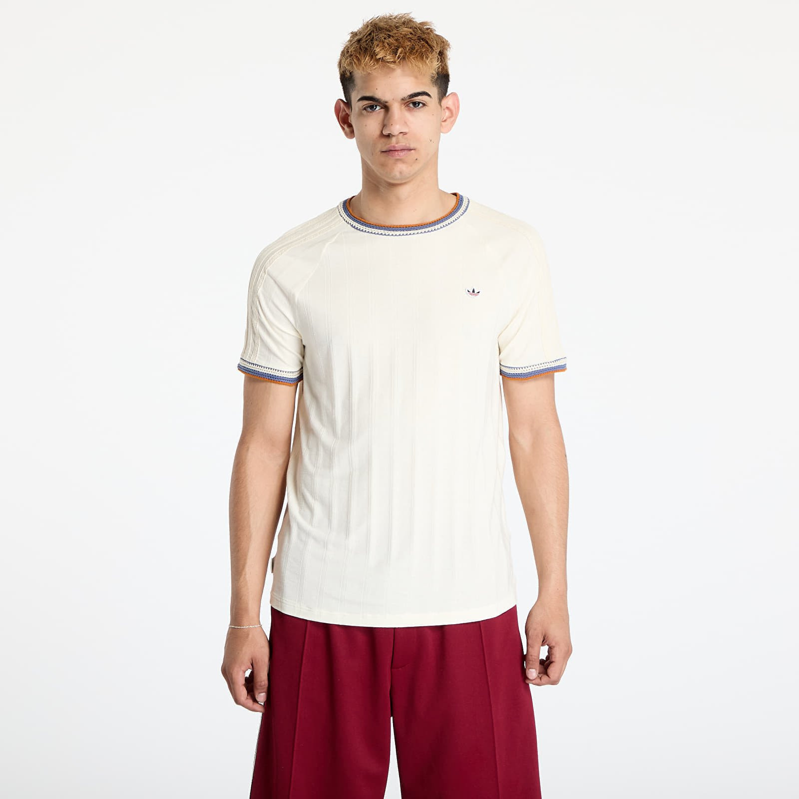 Tričko adidas x Clot Rib Tee by Ec Beige/ Cream White XS