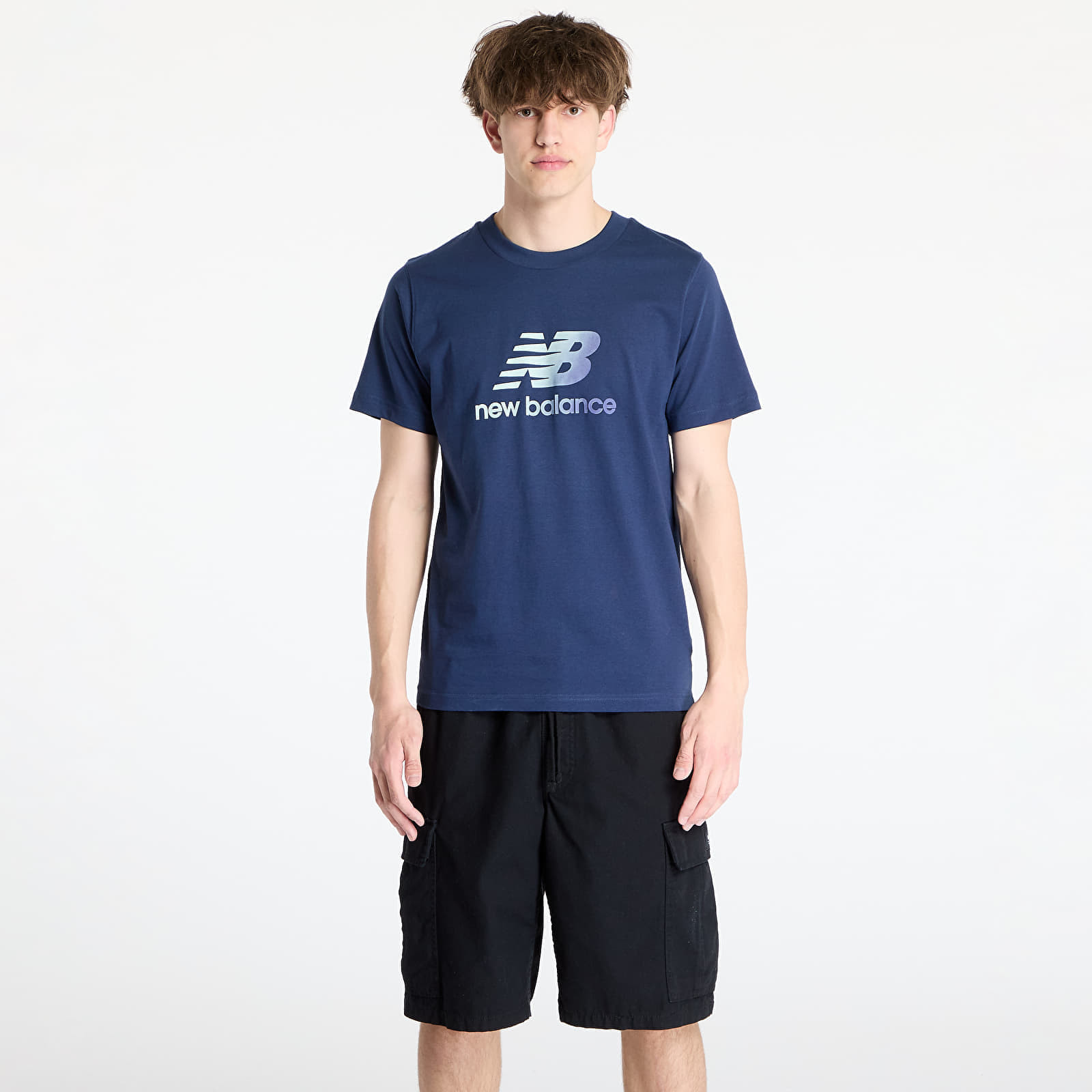 Tričko New Balance Sport Essentials Gradient Logo T-Shirt Navy M