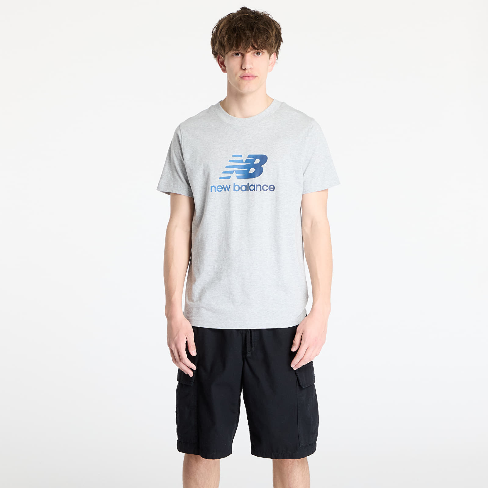 Tričko New Balance Sport Essentials Gradient Logo T-Shirt Grey M