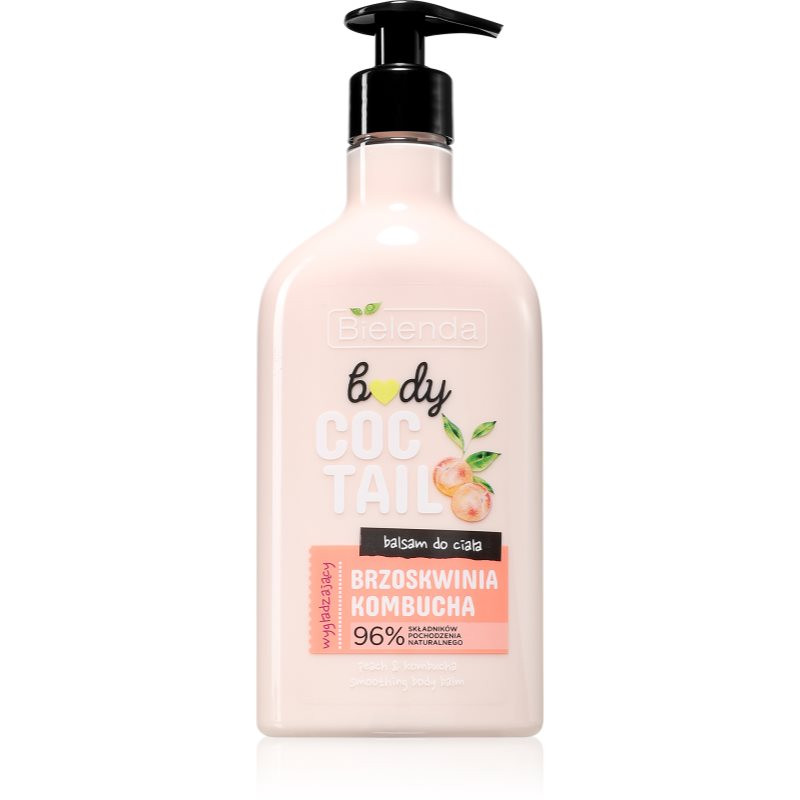 Bielenda Body Coctail Peach + Kombucha hydratačné telové mlieko s revitalizačným účinkom 400 ml