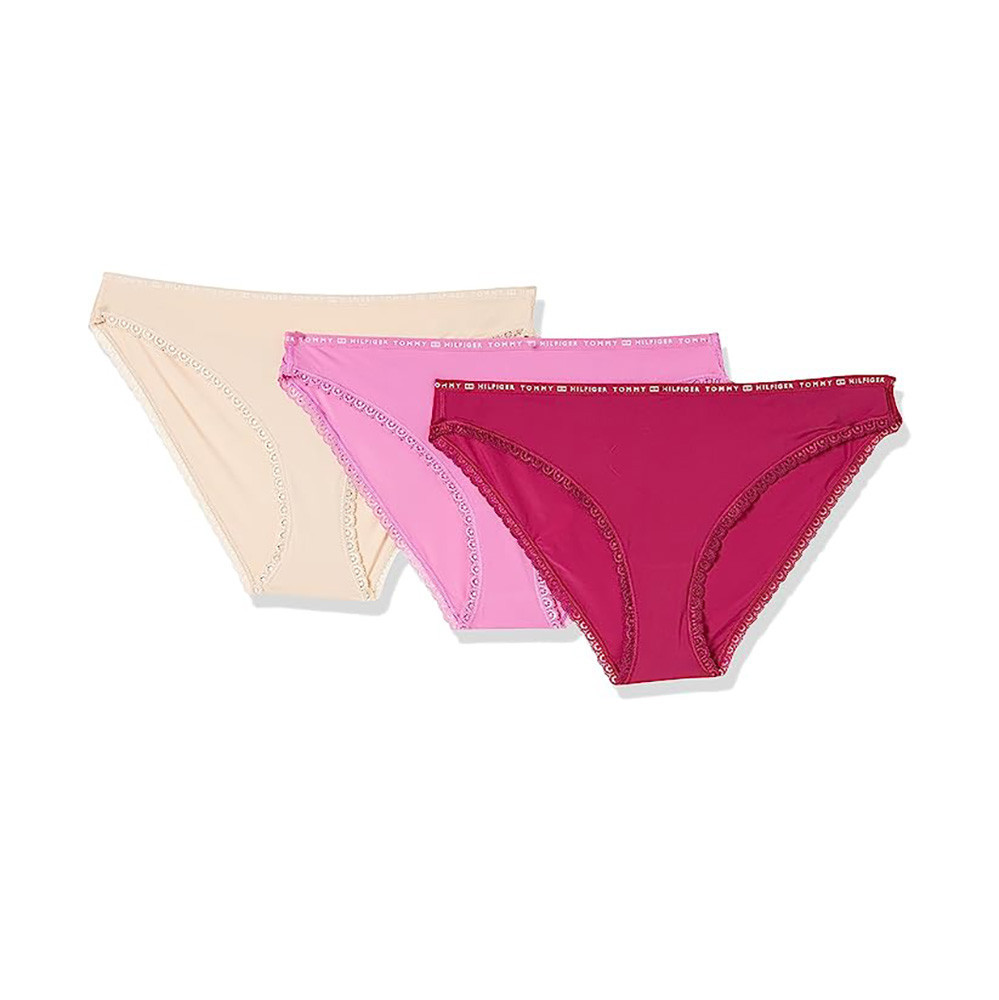 Dámske čipkované nohavičky 3Pack UW0UW02825-0XG - Tommy Hilfiger L
