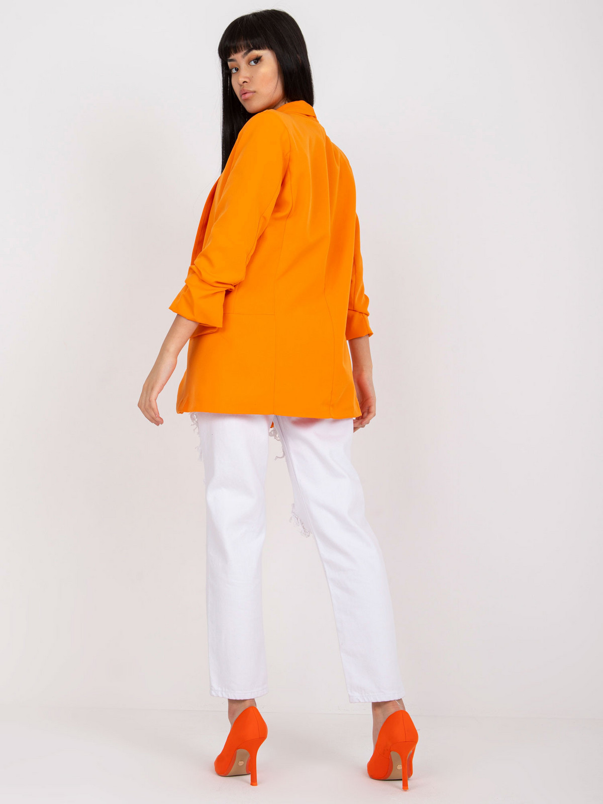 Dámske sako DHJ MA 7684 jasne oranžové S