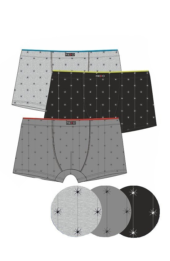 Boxerky Redo vzor 3XL směs barev 3xl
