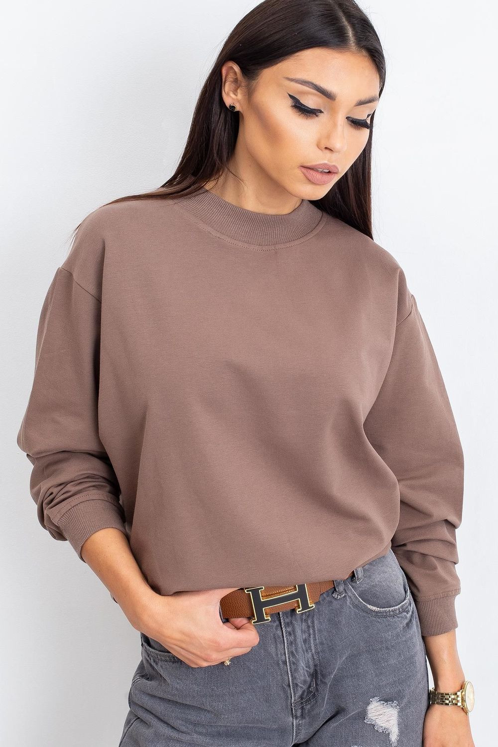Blúzka RV BL 5185.92P hnedá S/M