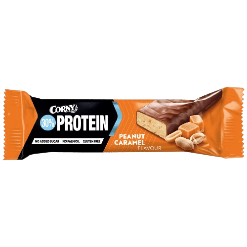 CORNY Proteín 30% proteínová tyčinka arašid karamel 50 g