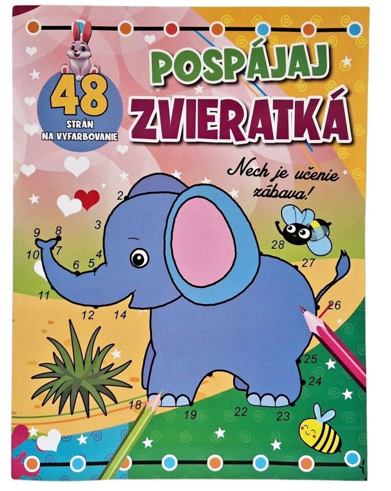 Pospájaj zvieratká a vyfarbi