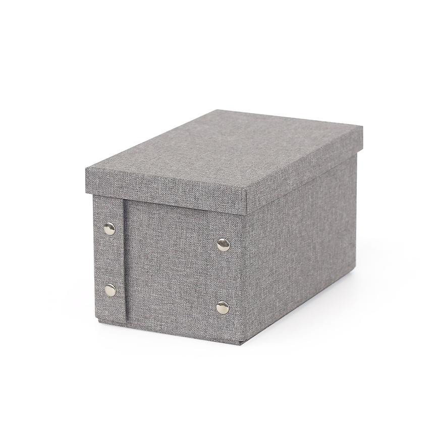 Skladací košík s patentkami v šedej farbe