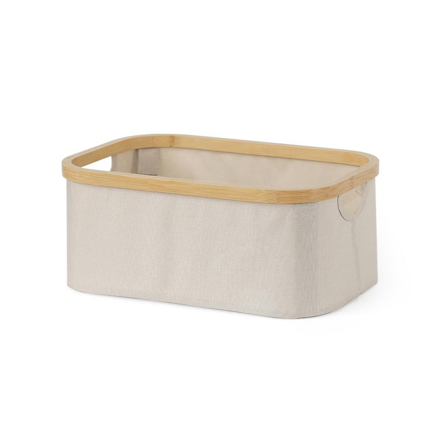 Béžový úložný košík