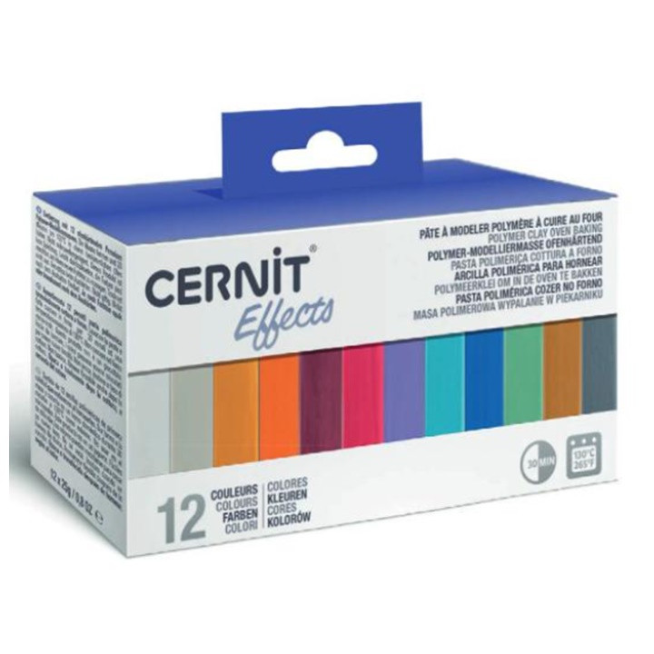 Polymérová hmota CERNIT sada 12x25 g Effects