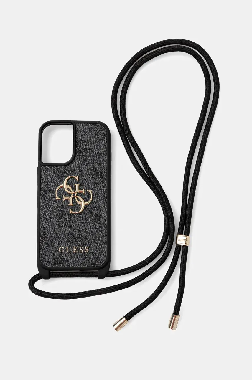 Puzdro na mobil Guess iPhone 16 čierna farba, GUHCP16SP4GMGCRK