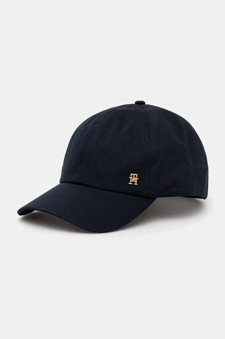 Bavlnená šiltovka Tommy Hilfiger tmavomodrá farba, jednofarebná, AW0AW17138
