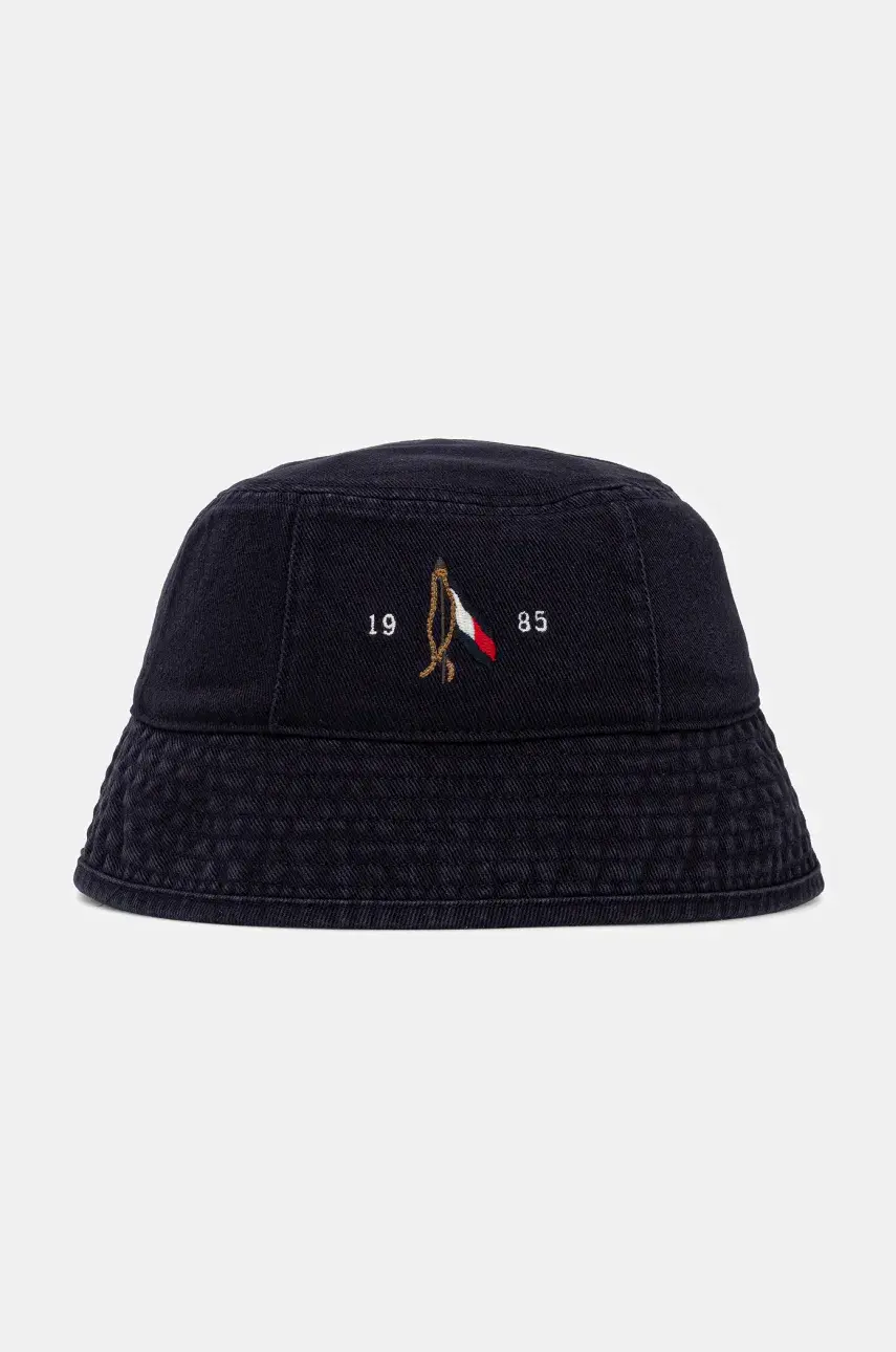 Bavlnený klobúk Tommy Hilfiger tmavomodrá farba, bavlnené, AM0AM13384