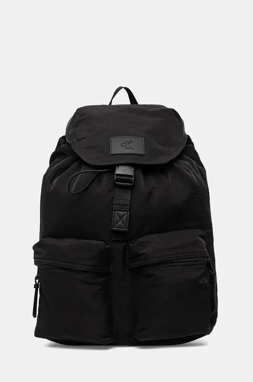 Ruksak Calvin Klein Jeans pánsky, čierna farba, veľký, jednofarebný, LV04G3085G