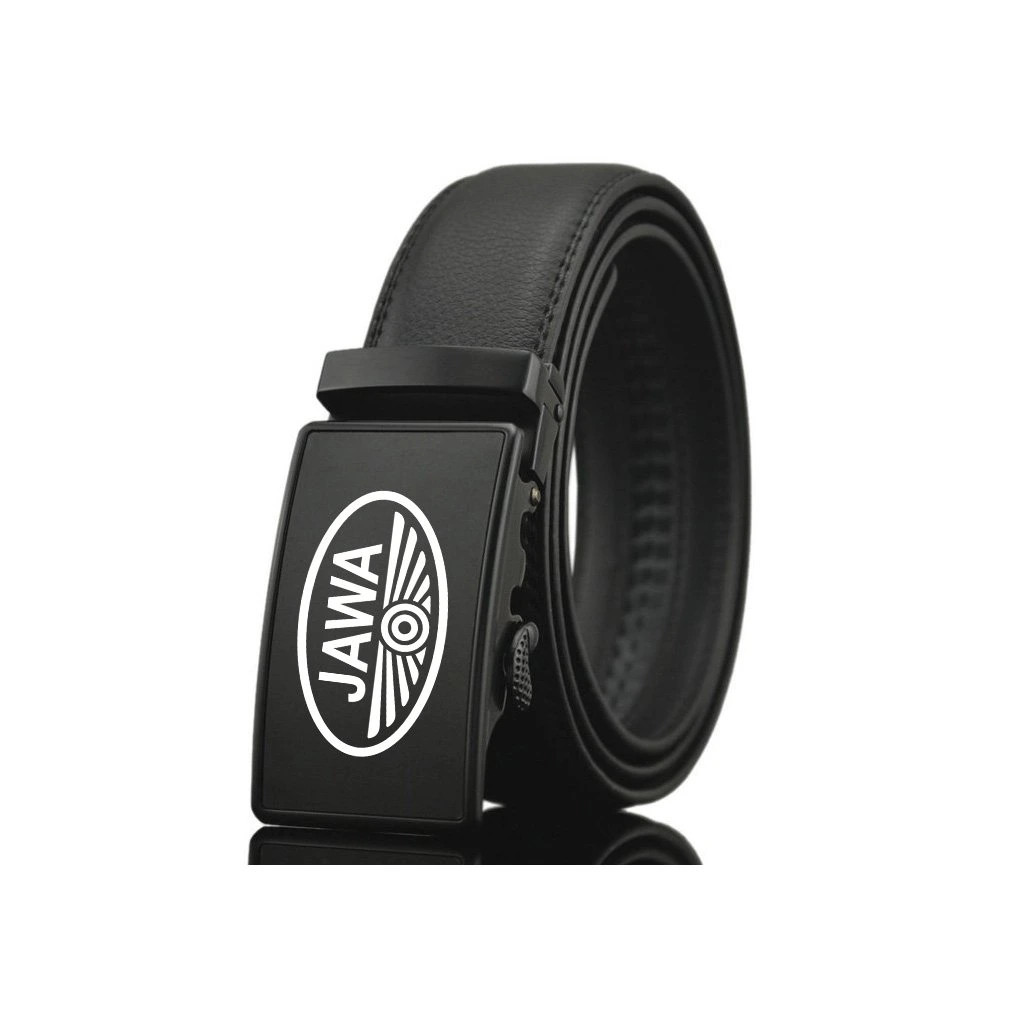 Opasok kožený Striker JAWA nastaviteľný 3,5 cm - čierny, 130