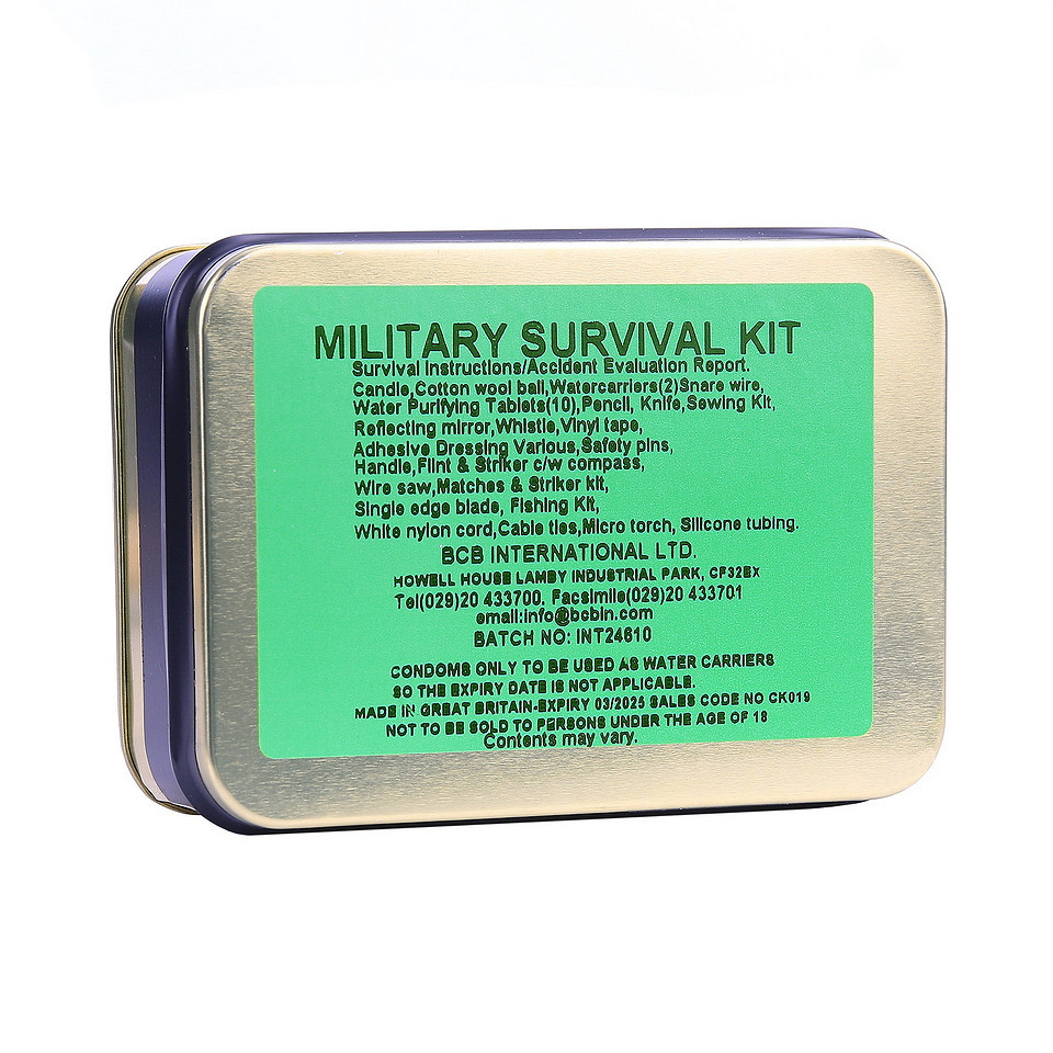 Krabička poslednej záchrany (KPZ) BCB Military Survival Kit - strieborná