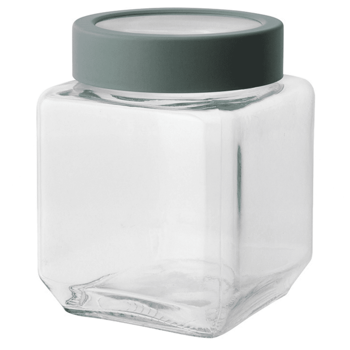 Altom Sklenená štvorcová nádoba s viečkom 500 ml,zelená, 500 ml