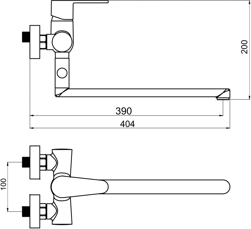 NOVASERVIS - Paneláková batéria bez sprchy 100 mm chróm 96673/1,0