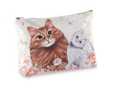 Kozmetická taška s dvoma mačkami