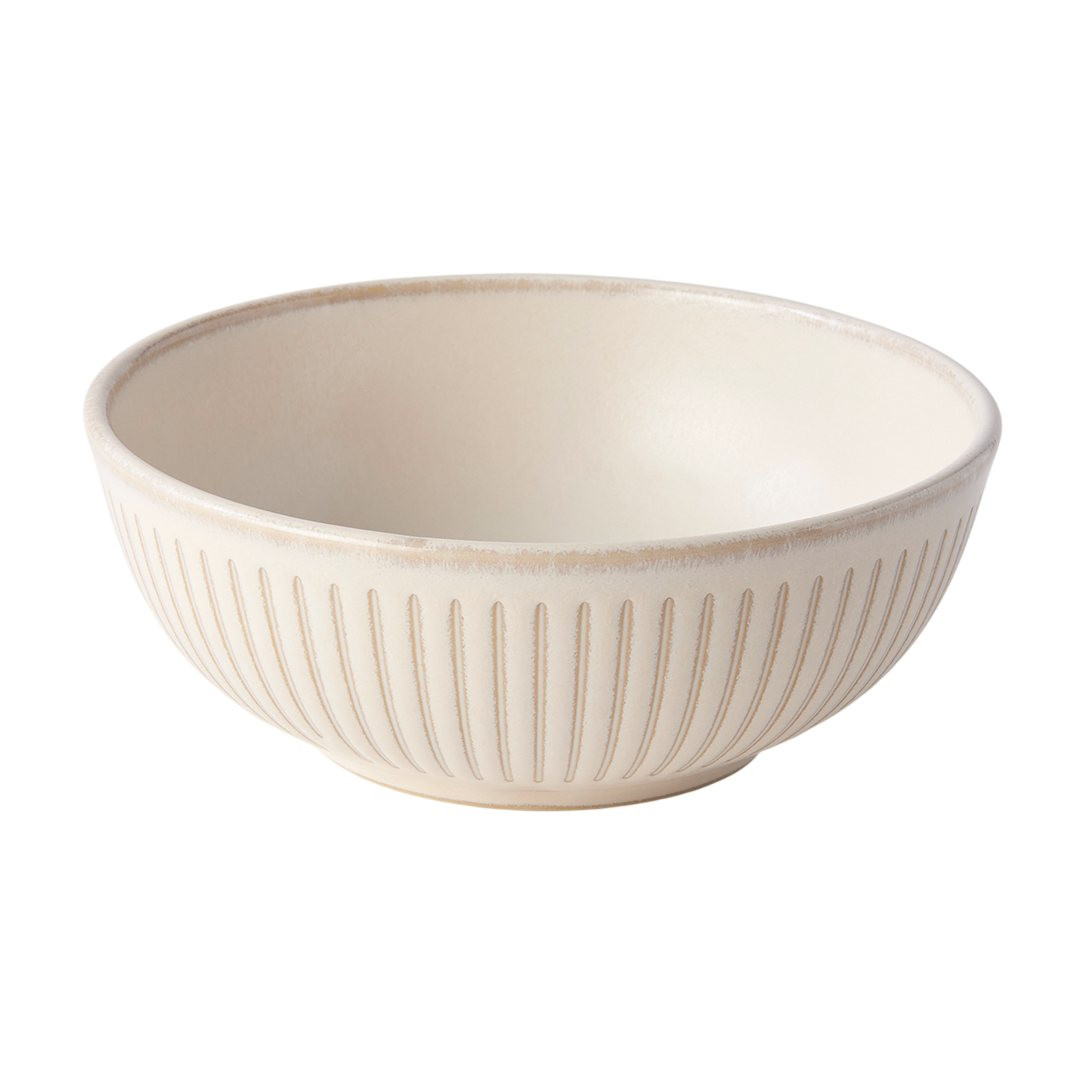Jedálenská misa RIDGED ALABASTER 16 cm, béžová, keramika, MIJ