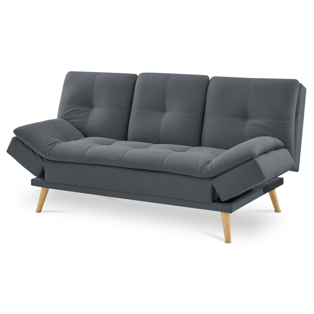 Autronic POHOVKA - 3-miestna, rozkladacia - tmavo šedá