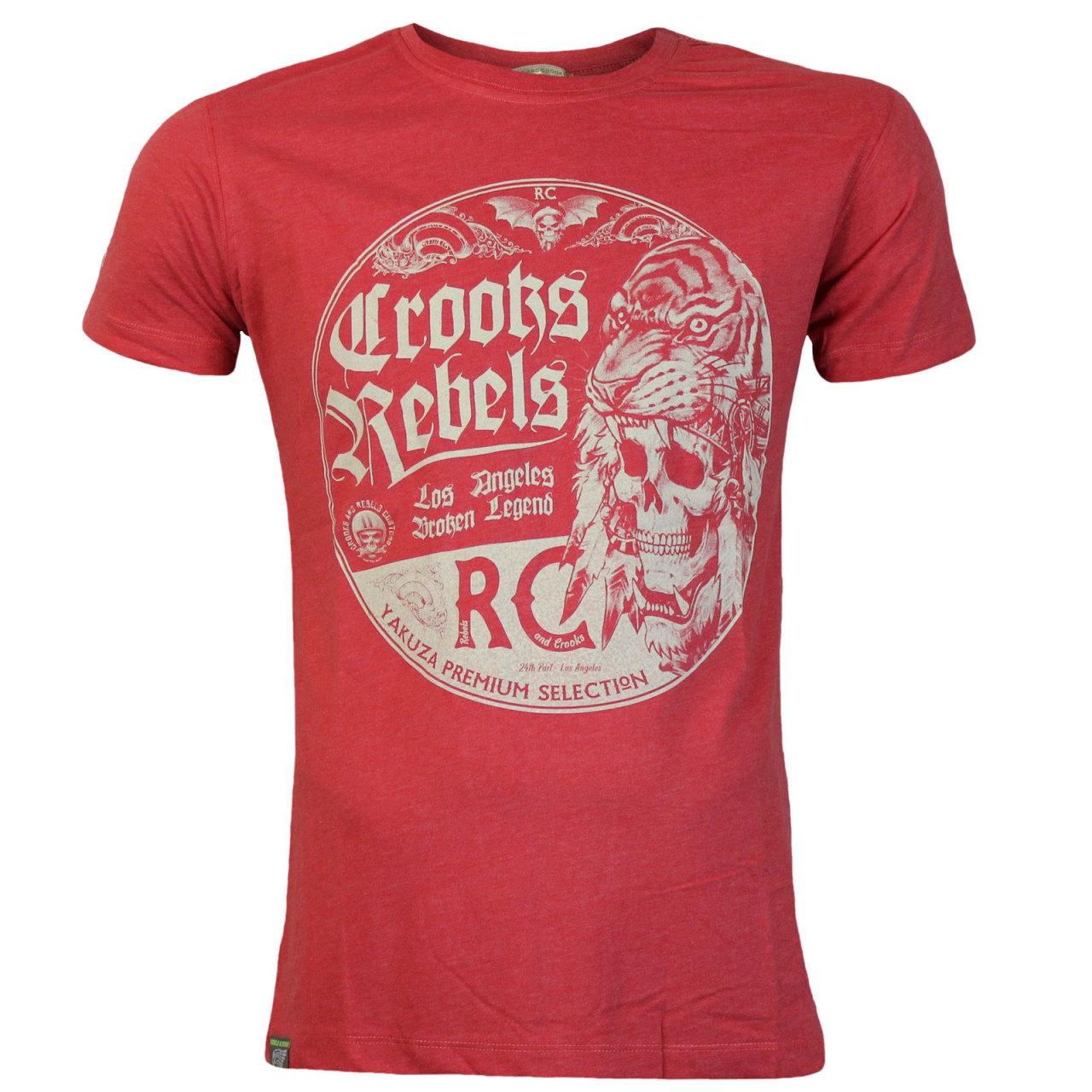 Tričko Yakuza Premium Crooks Rebels LA - červené, 4XL