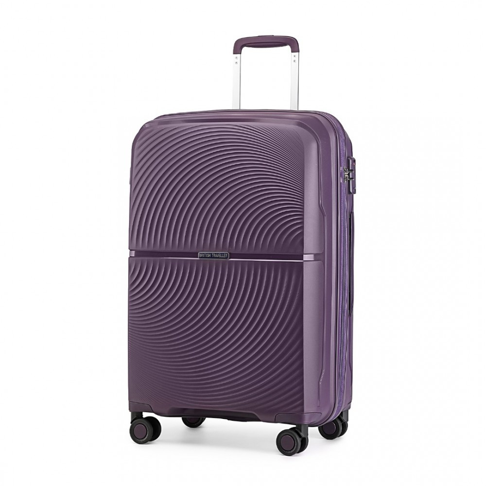 KONO kabínová batožina BRITISH TRAVELLER Polypropylén - fialová - 97L