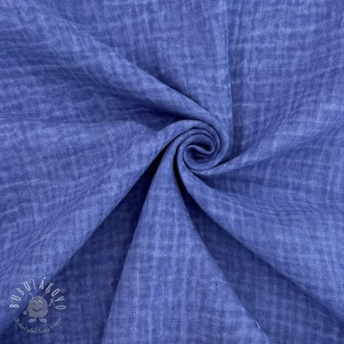 Dvojitá gázovina/mušelín Vintage cobalt