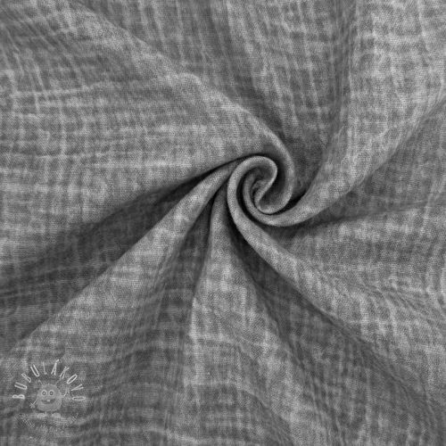 Dvojitá gázovina/mušelín Vintage grey