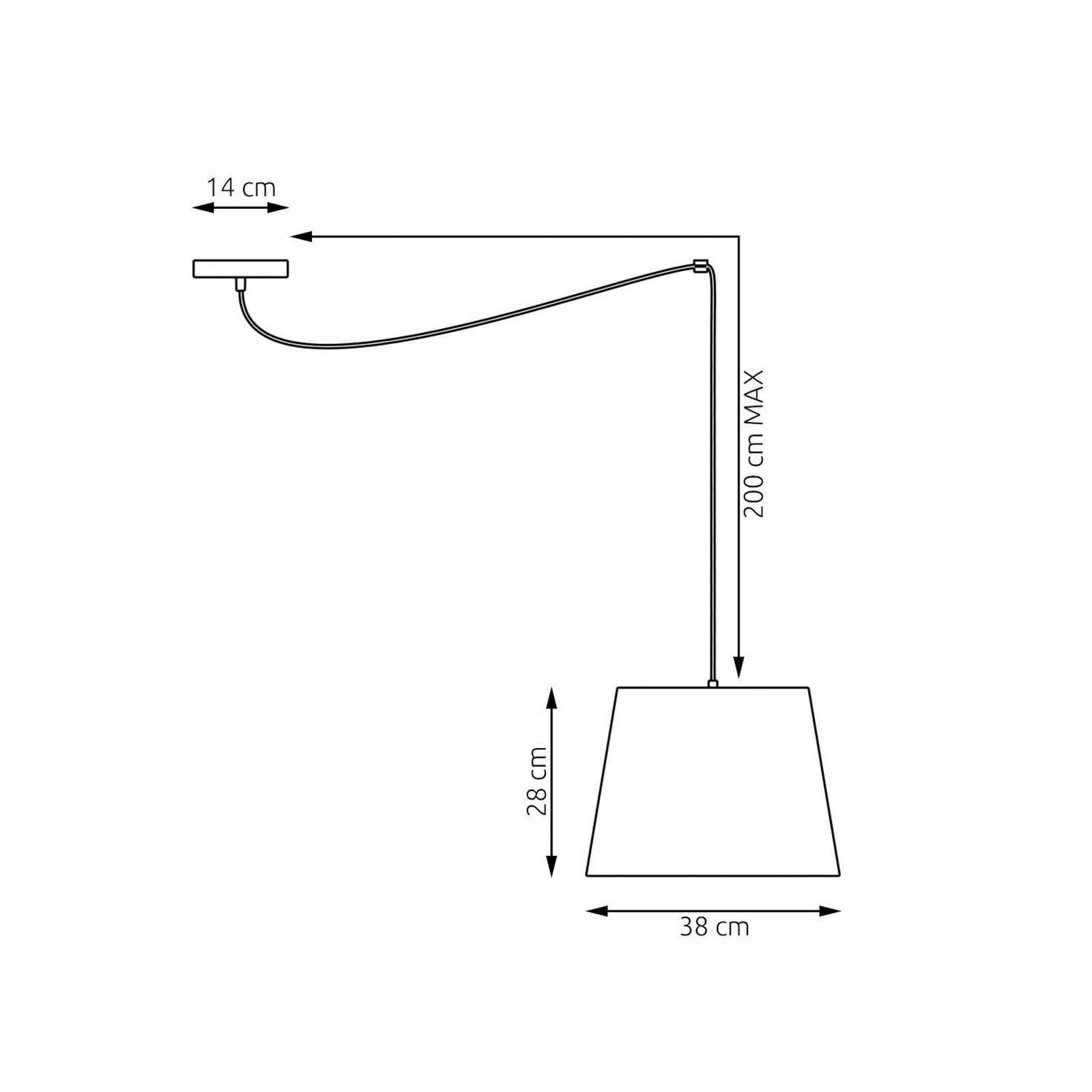 Závesné svietidlo Ascot, béžová farba, Ø 38 cm, látka, decentralizované