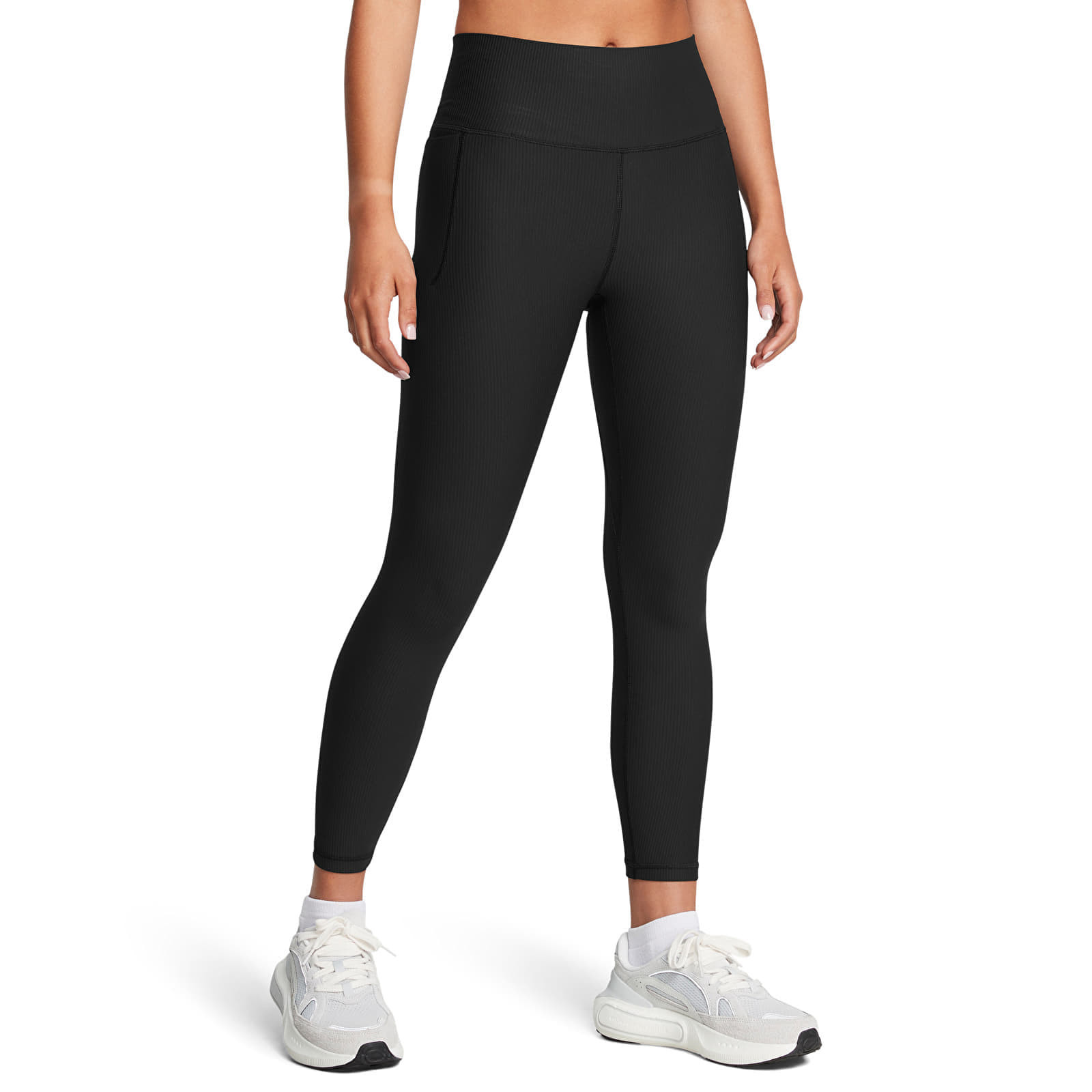 Legíny Under Armour Meridian Rib Ankle Leg Black/ Black XL