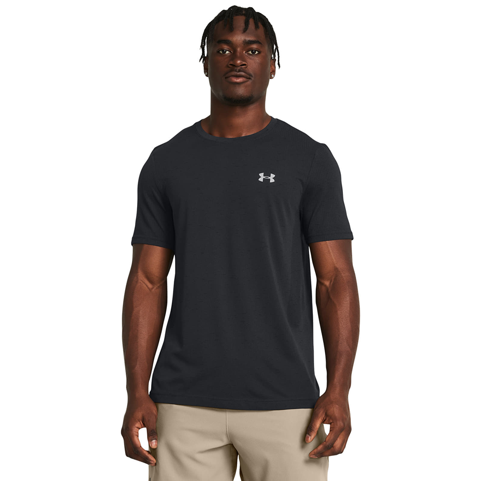 Tričko Under Armour Vanish Seamless SS Tee Black/ Mod Gray XL