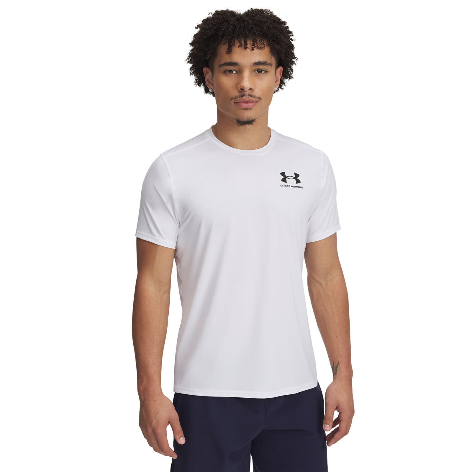 Tričko Under Armour Heatgear Fitted SS Tee White/ Black S